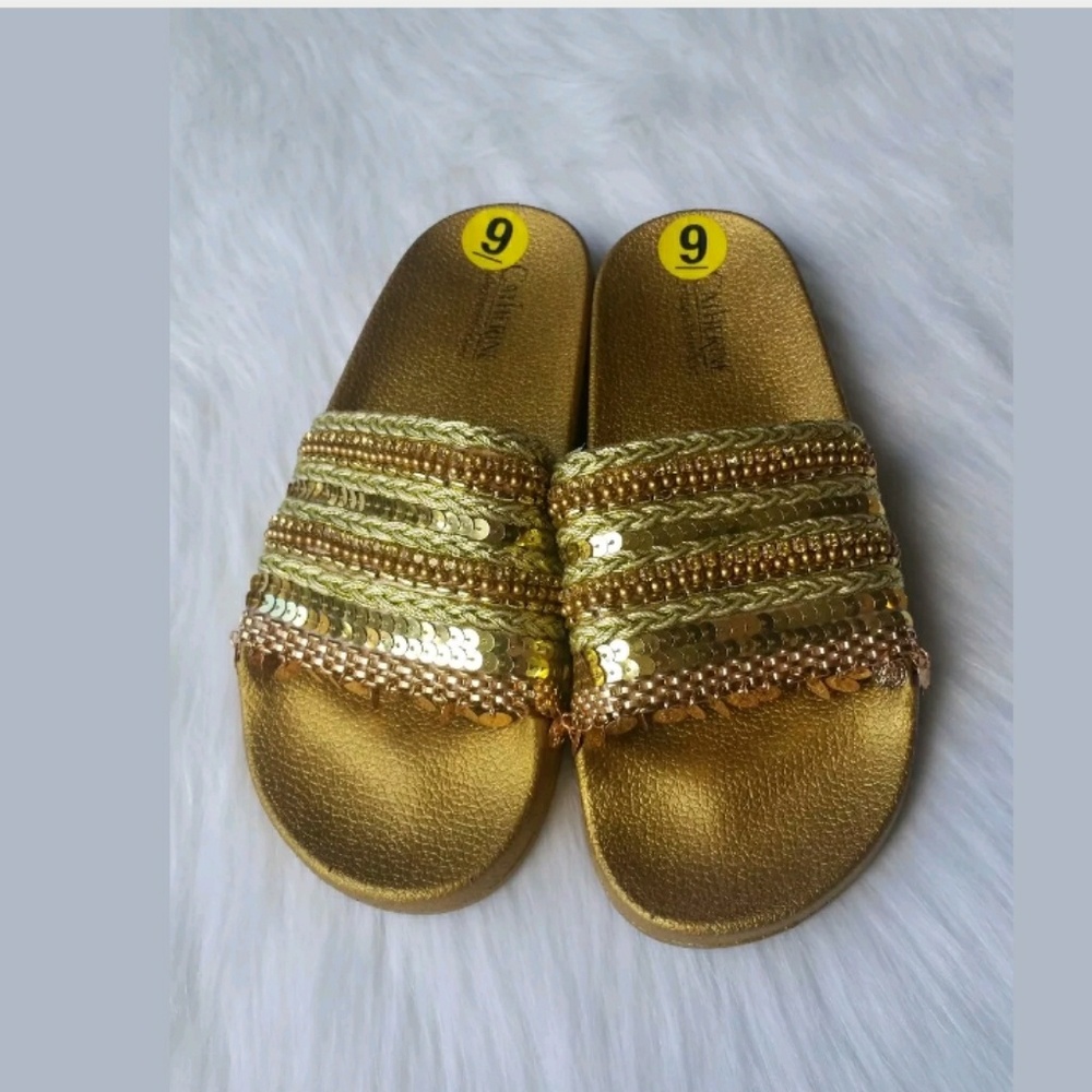 Catherine Malandrino Sequined Sandals/Slides